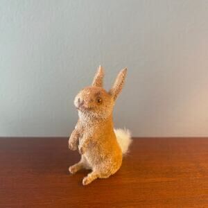 Wagner Kunstlerschutz Flocked Bunny Rabbit Figurine West Germany 1950